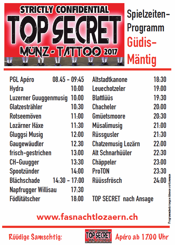 das Programm in der Münzgasse