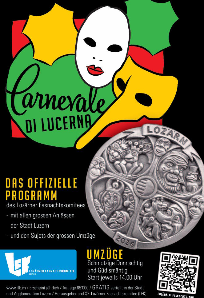 Fasnacht Luzern offizielles Programm Umzüge 2026